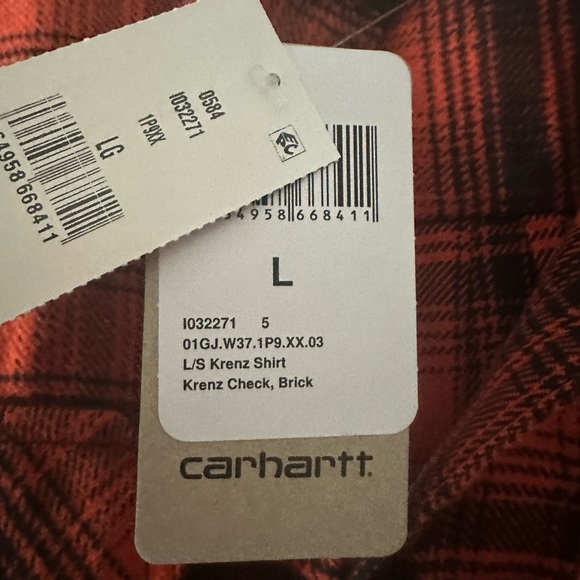Carhartt WIP Krenz Check Shirt 'Brick' L - Picture 3 of 3